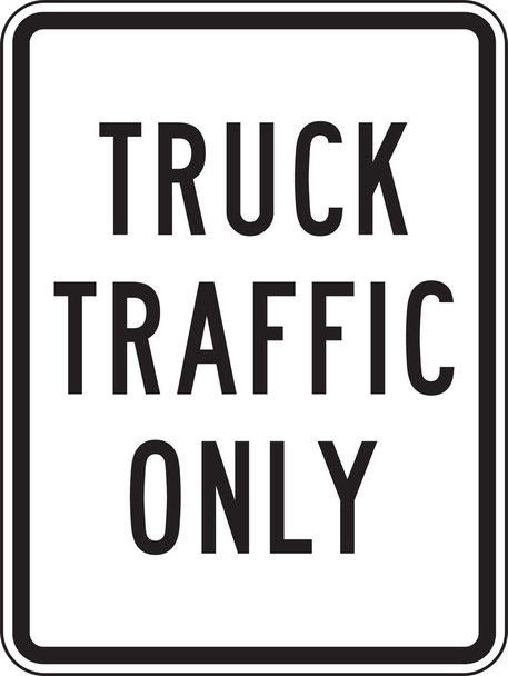 Facility Traffic Sign: Truck Traffic Only 24" x 18" DG High Prism 1/Each - FRR249DP