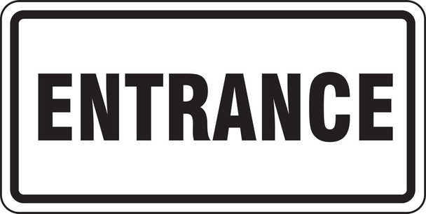 Facility Traffic Sign: Entrance 12" x 24" DG High Prism 1/Each - FRR257DP