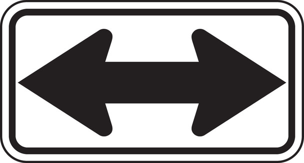 Direction Sign: Double-Headed Arrow 8" x 15" Engineer-Grade Prismatic 1/Each - FRR291RA