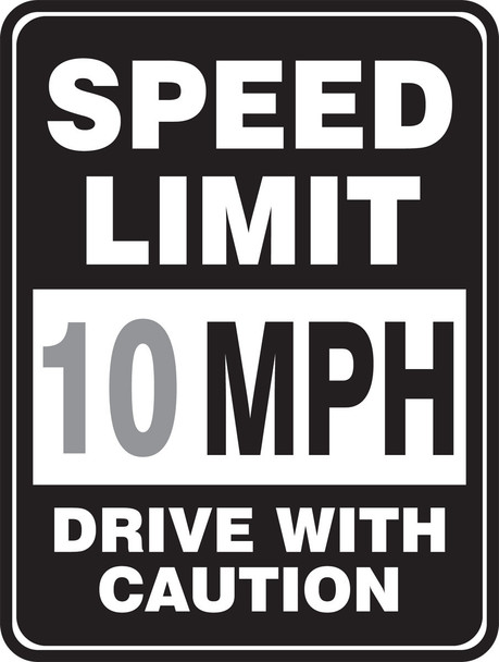 Speed Limit Sign: Speed Limit - Drive With Caution 15 MPH 24" x 18" High Intensity Prismatic 1/Each - FRR32615HP