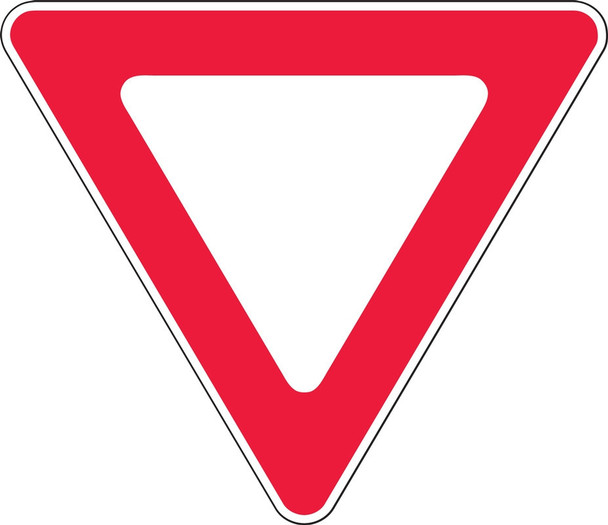 Safety Sign: Yield 30" x 30" High Intensity Prismatic 1/Each - FRR377HP