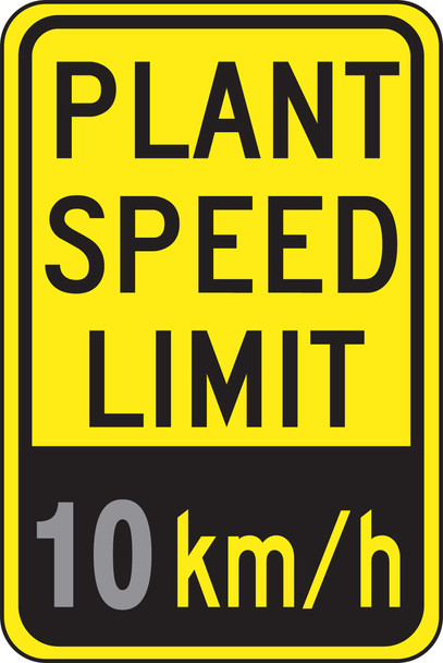 Speed Limit Sign: Plant Speed Limit _ km/h 48 km/h 18" x 12" Engineer-Grade Prismatic 1/Each - FRR47848RA