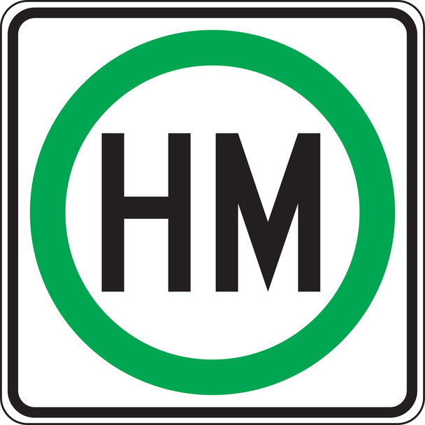 Truck Restriction Sign: Hazardous Material Route 24" x 24" High Intensity Prismatic 1/Each - FRR733HP