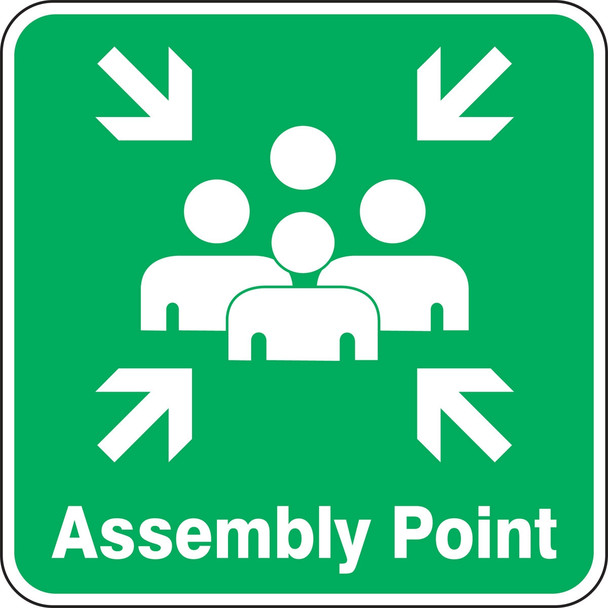 Safety Sign: Assembly Point 30" x 30" Engineer Grade Reflective Aluminum (.080) 1/Each - FRR923RA