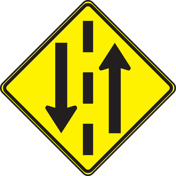 TRAFFIC SIGN - TWO WAY TRAFFIC 30" x 30" Engineer-Grade Prismatic 1/Each - FRW304RA