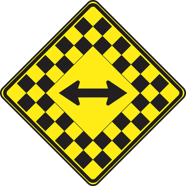 WARNING SIGN - DOUBLE ARROW 30" x 30" High Intensity Prismatic 1/Each - FRW306HP