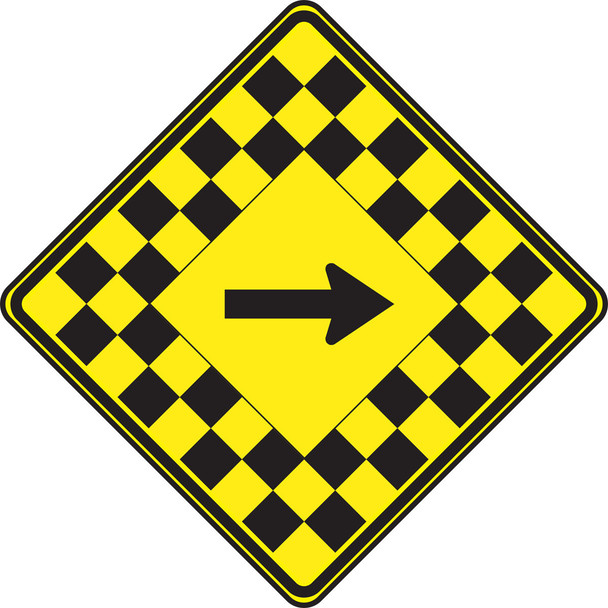 WARNING SIGN - ARROW 30" x 30" DG High Prism 1/Each - FRW309DP