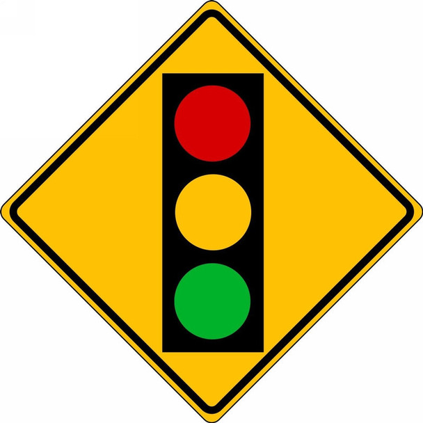 Intersection Warning Sign: Signal Ahead (Symbol) 24" x 24" High Intensity Prismatic 1/Each - FRW311HP