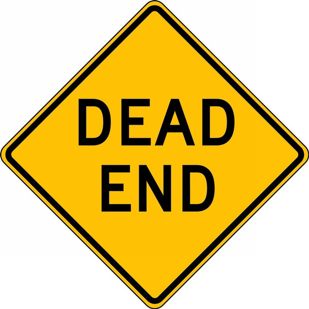 Lane Guidance Sign: Dead End 30" x 30" DG High Prism 1/Each - FRW417DP
