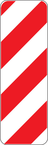 Object Markers: Red/White (Up/Right) 24" x 8" Engineer-Grade Prismatic 1/Each - FRW489RA