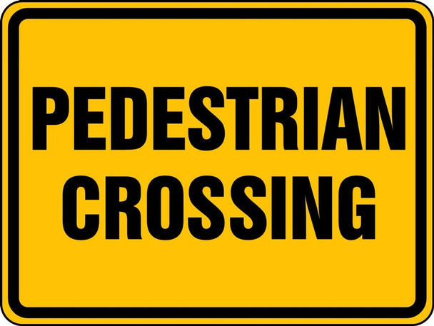 Bicycle & Pedestrian Sign: Pedestrian Crossing 18" x 24" Engineer-Grade Prismatic 1/Each - FRW523RA