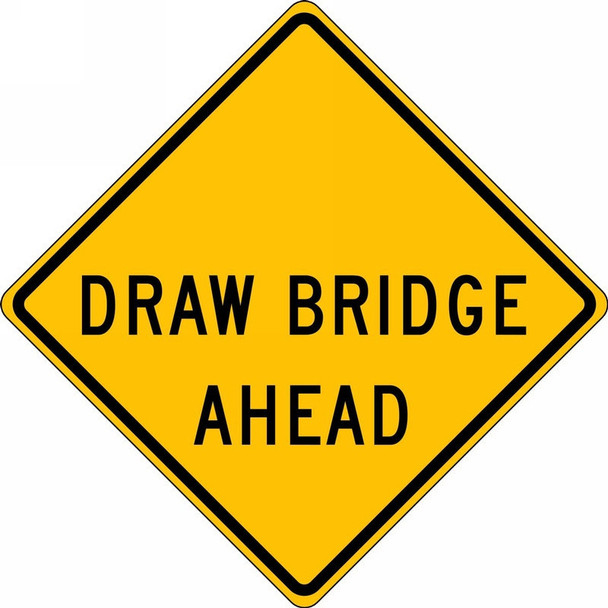 Lane Guidance Sign: Draw Bridge Ahead 36" x 36" Engineer-Grade Prismatic 1/Each - FRW639RA