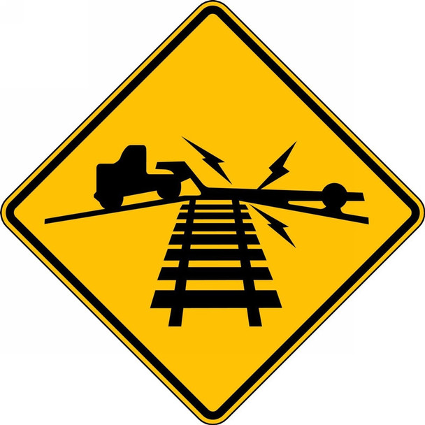 Rail Sign: Low Ground Clearance Grade Crossing 30" x 30" High Intensity Prismatic 1/Each - FRW680HP