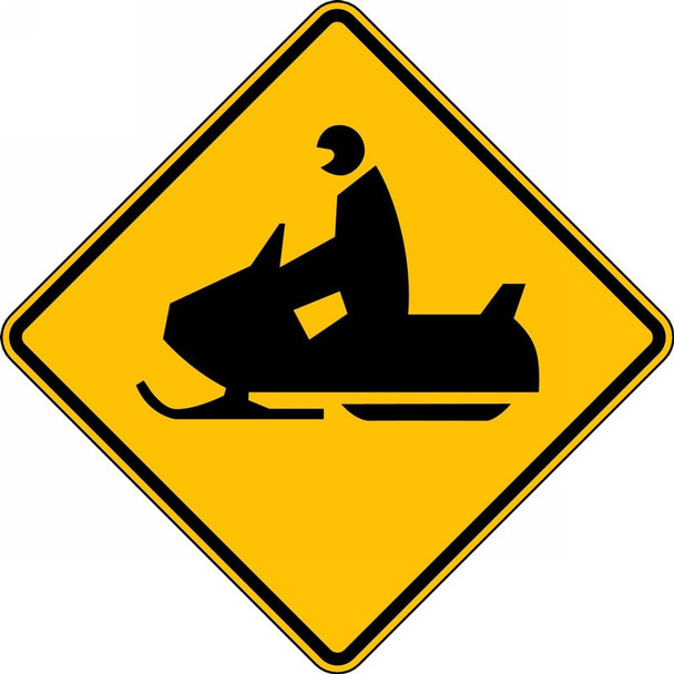 Crossing Sign: Snowmobile 24" x 24" DG High Prism 1/Each - FRW723DP