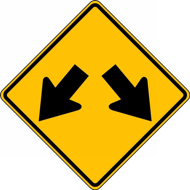 Lane Guidance Sign: Double Arrow 30" x 30" High Intensity Prismatic 1/Each - FRW737HP