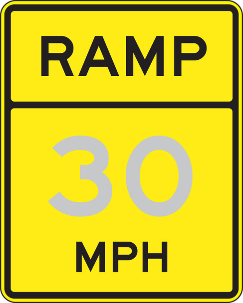 Speed Limit Sign: Ramp - _ MPH 20 MPH 30" x 24" DG High Prism 1/Each - FRW74020DP