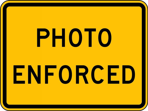 Intersection Warning Sign: Photo Enforced 18" x 24" DG High Prism 1/Each - FRW758DP