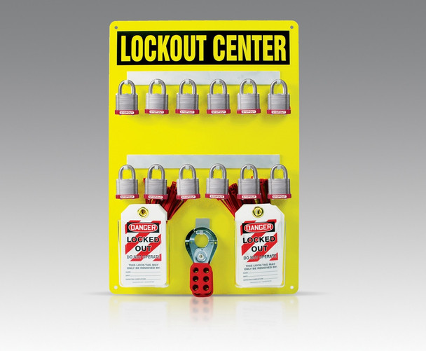 Lockout Center Aluminum Hanger Boards: 12-Padlock Board English Board Only 1/Each - KST412