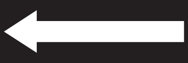 Safety Label: (White Arrow On Black) 2" x 6" Adhesive Vinyl 5/Pack - LADM520VSP