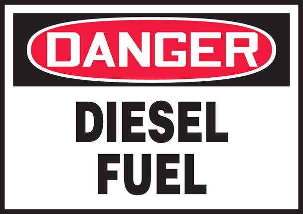 OSHA Danger Safety Label: Diesel Fuel 3 1/2" x 5" / - LCHL151XVE