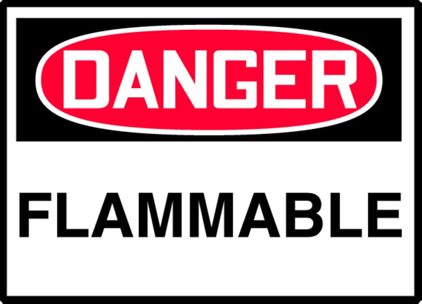 OSHA Danger Safety Label: Flammable 3 1/2" x 5" / - LCHL285VSP