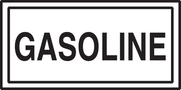 Safety Label: Gasoline 3" x 7" Adhesive Dura-Vinyl / - LCHL536