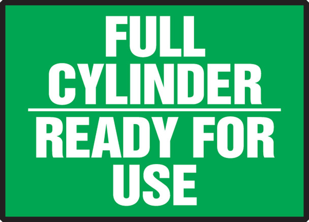 Chemical & Hazardous Material Label: Full Cylinder - Ready For Use 3 1/2" x 5" Adhesive Vinyl 5/Pack - LCPG508VSP