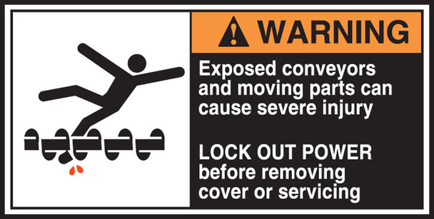 Electrical Safety Labels 2 1/2" x 5" Adhesive Vinyl / - LECN370
