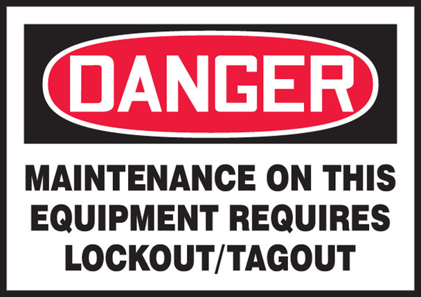 Lockout / Tagout Safety Labels 3 1/2" x 5" Adhesive Vinyl 5/Pack - LELC108VSP