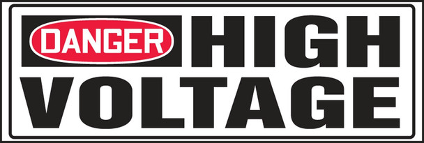 OSHA Danger Safety Label: High Voltage Rectangle 2" x 6" Adhesive Vinyl 5/Pack - LELC111VSP