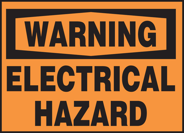 OSHA Warning Safety Label: Electrical Hazard 5" x 7" Adhesive Dura Vinyl 1/Each - LELC304XVE