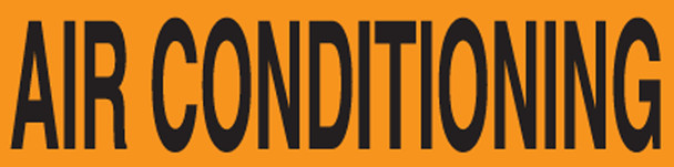 Voltage Marker: Air Conditioning 2 1/4" x 9" Adhesive Vinyl / - LELC474