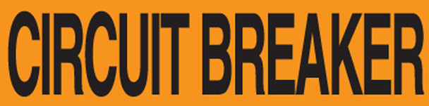 Voltage Markers: Circuit Breaker 1 1/8" x 4 1/2" Adhesive Vinyl / - LELC476