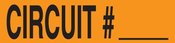 Custom Voltage Marker: Circuit Number 1 1/8" x 4 1/2" Adhesive Vinyl 1/Card - LELC479