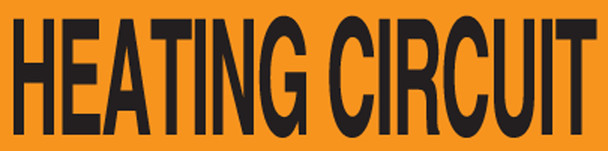 Voltage Markers: Heating Circuit 1 1/8" x 4 1/2" Adhesive Vinyl 1/Card - LELC494