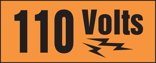 VOLTAGE MARKERS WITH GRAPHIC 2" x 5" Adhesive Dura-Vinyl 1/Each - LELC504