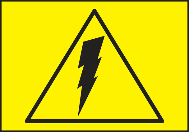 Safety Label: Electrical Hazard Graphic 5" x 7" Adhesive Dura Vinyl 1/Each - LELC537XVE