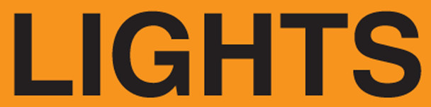 Voltage Markers: Lights 1/2" x 2 1/4" Adhesive Vinyl / - LELC565