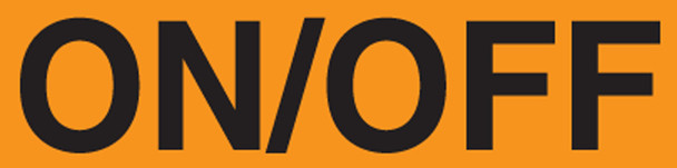 Voltage Markers: On/Off 1/2" x 2 1/4" Adhesive Vinyl 18/Card - LELC568