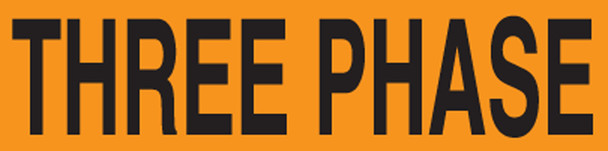 Voltage Marker: Three Phase 2 1/4" x 9" Adhesive Vinyl / - LELC579