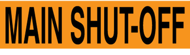 Voltage Markers: Main Shut Off 2 1/4" x 9" Adhesive Vinyl / - LELC594