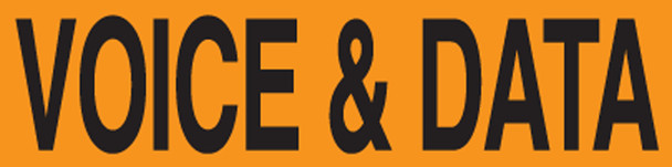 Voltage Markers: Voice And Data 2 1/4" x 9" Adhesive Vinyl / - LELC968