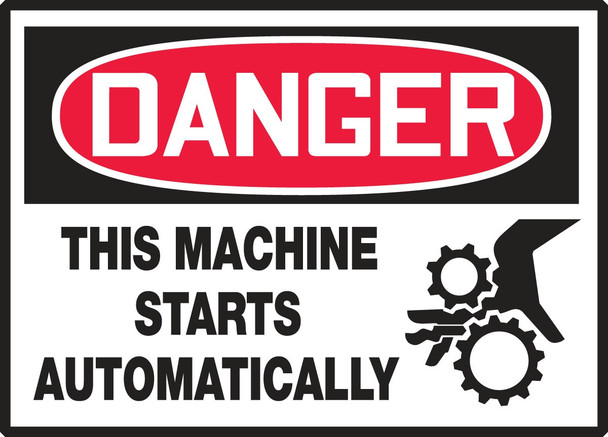 Equipment Safety Labels 3 1/2" x 5" Adhesive Vinyl 5/Pack - LEQM107VSP