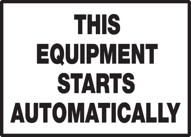 Equipment Safety Labels 3 1/2" x 5" Adhesive Dura Vinyl 1/Each - LEQM517XVE