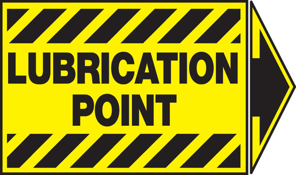 Equipment Safety Labels 3 1/2" x 5" + arrow Adhesive Dura Vinyl 1/Each - LEQM525XVE