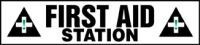 Safety Label: First Aid Station 4" x 18" Adhesive Dura-Vinyl 1/Each - LFSD513