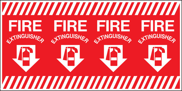 Fire & Emergency: Column Marker 12" x 24" Adhesive Dura-Vinyl / - LFXG426