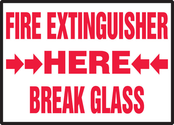 Fire Safety Labels 5" x 7" Adhesive Dura Vinyl 1/Each - LFXG433XVE