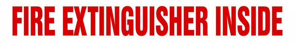 Fire Extinguisher Label: Fire Extinguisher Inside (Red On White) 2" x 14" / - LFXG441XVE