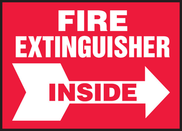 Fire Safety Labels 3 1/2" x 5" Adhesive Vinyl 5/Pack - LFXG447VSP
